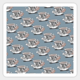 Retro Teacup pattern Magnet